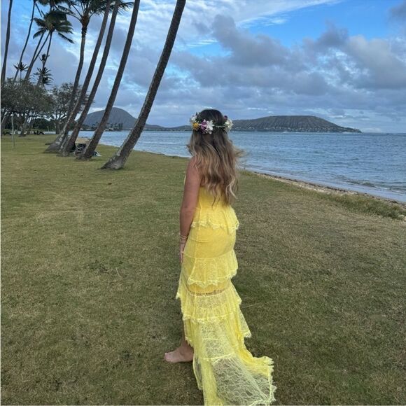 MAJORELLE Yellow Lace Maxi Dress - Picture 8 of 8
